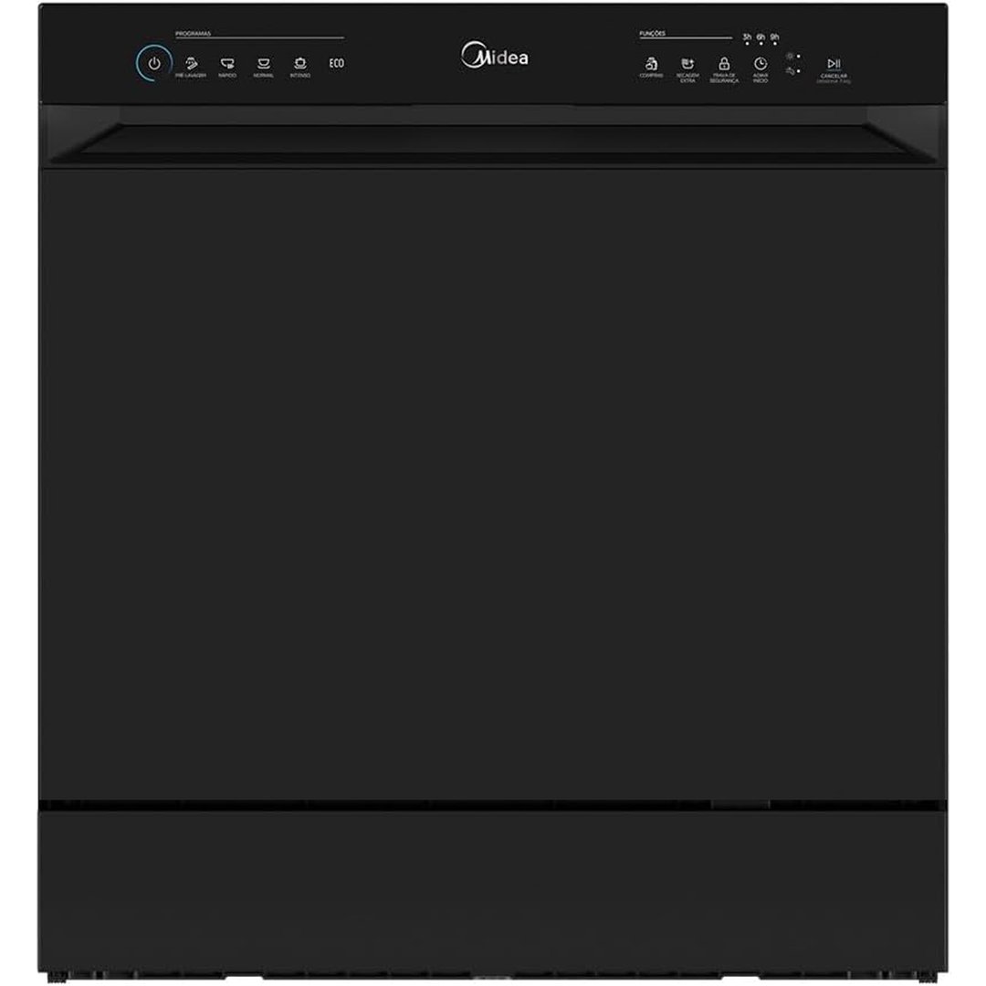 Lava Louças 8 Serviços Preta Touch Plus Midea 127v