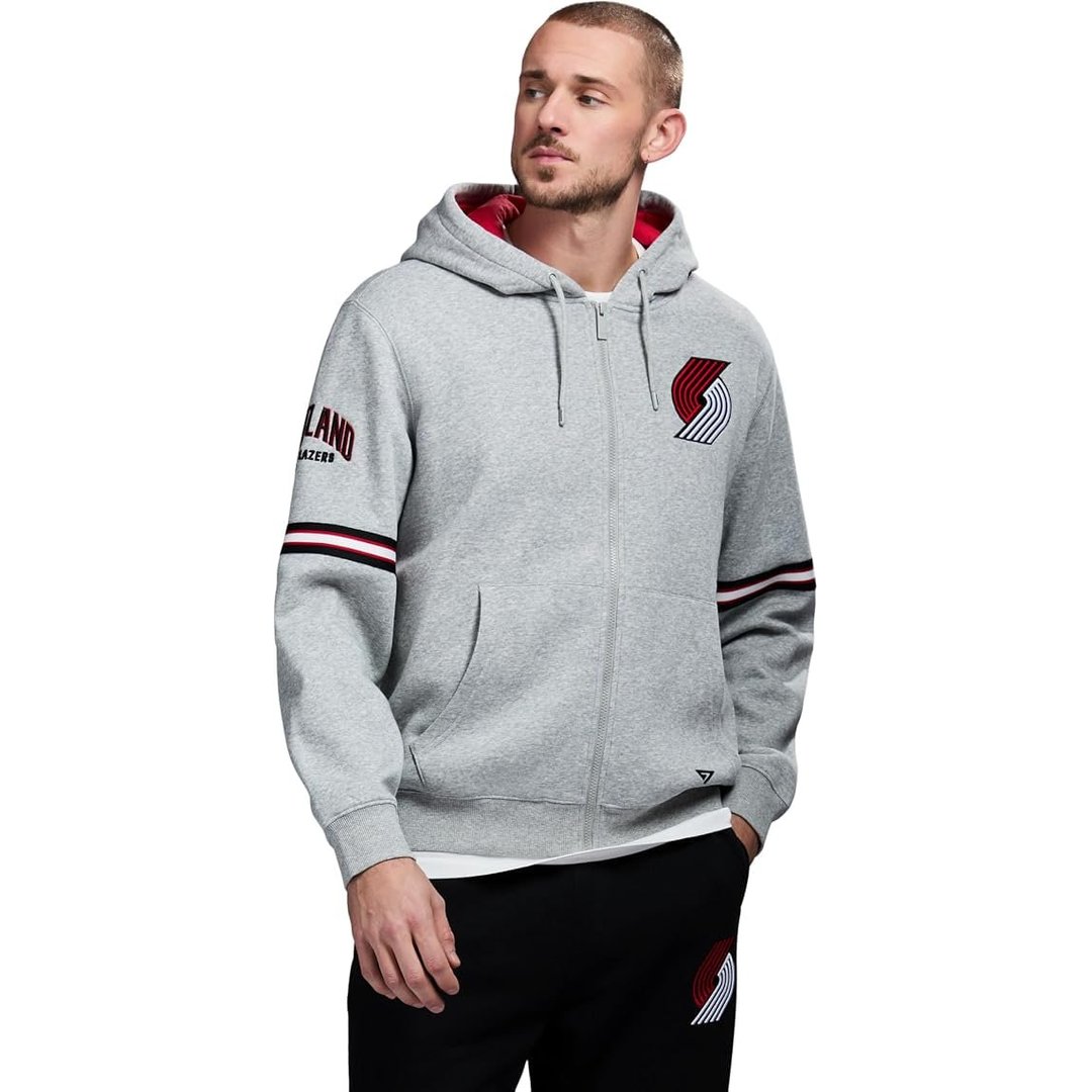 Suéter com capuz X Nba Officially Licensed Men's Full-zip Up Long Sleeve Hooded Fleece Sweatshirt GAME 7Masculino