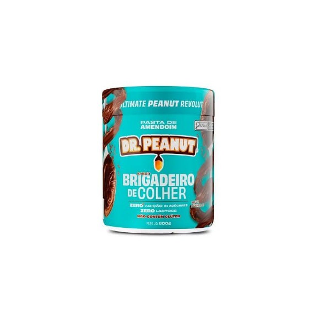 Pasta de Amendoim Dr. Peanut Gourmet Com Whey Protein Sabor Brigadeiro de Colher 600g