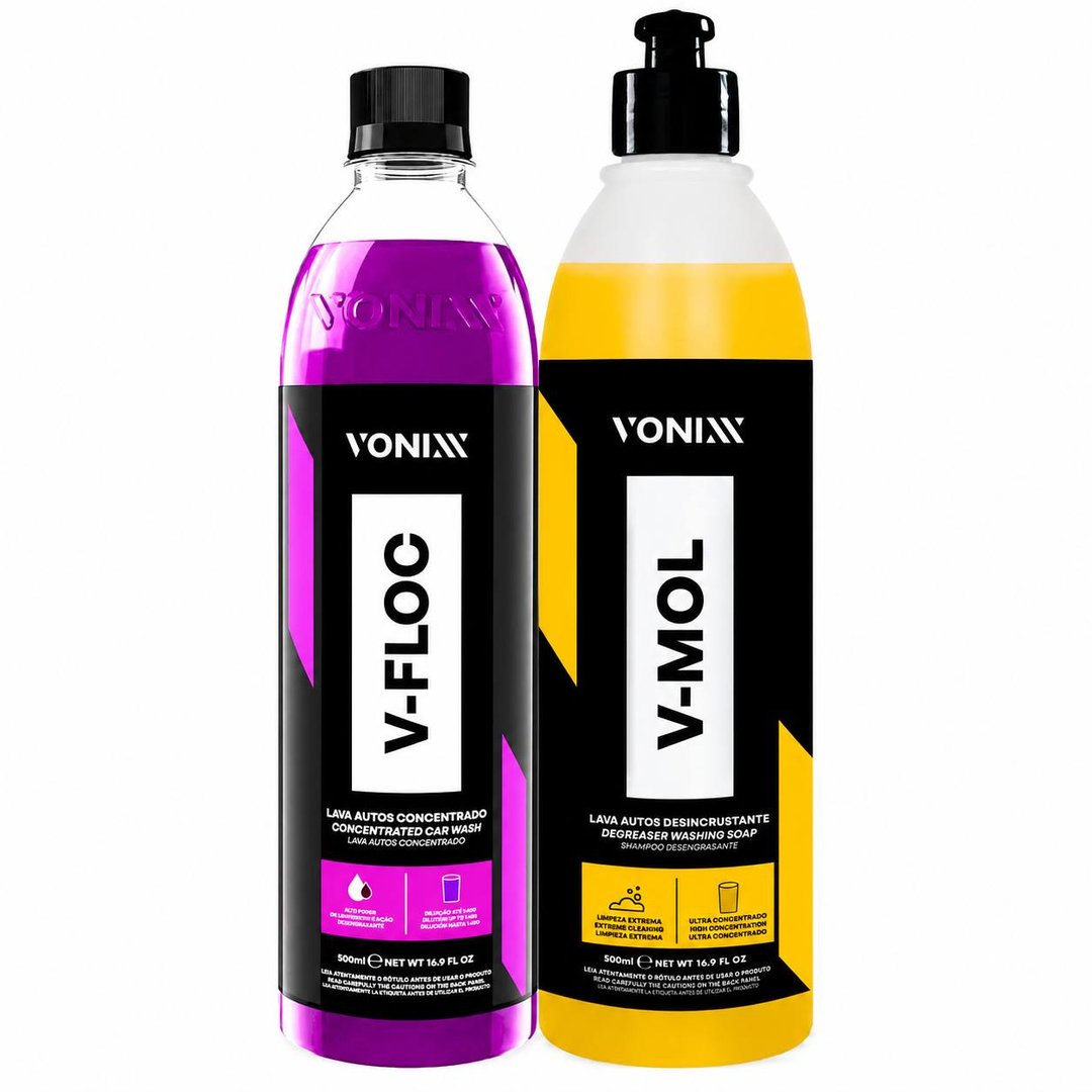 Kit Shampoo Automotivo Esfregação Neutro V-floc V-mol Vonixx