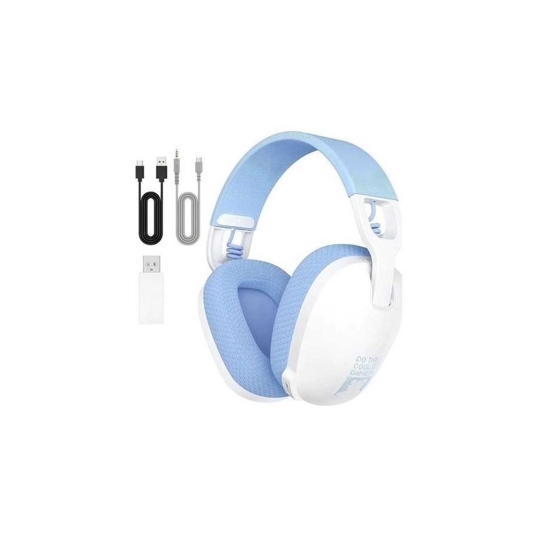 Headset Gamer Sem Fio Onikuma B2 Conexão Usb E Bluetooth Cor Branco