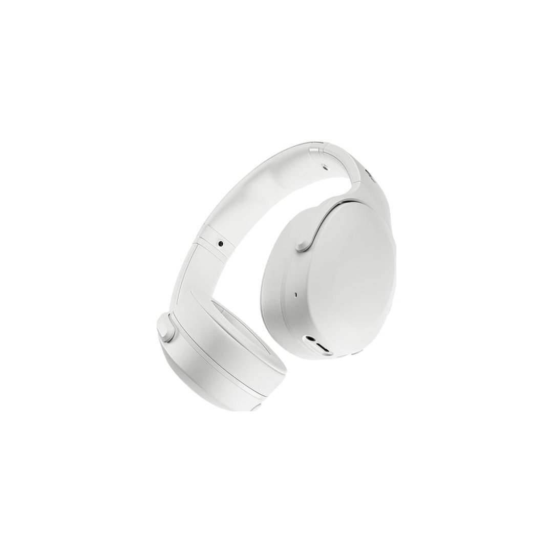 Fone de Ouvido Bluetooth Skullcandy Crusher Evo Over-Ear com Graves Sensoriais Ajustáveis, Áudio Personalizado, Fio Removível e 40 Horas de Bateria Branco