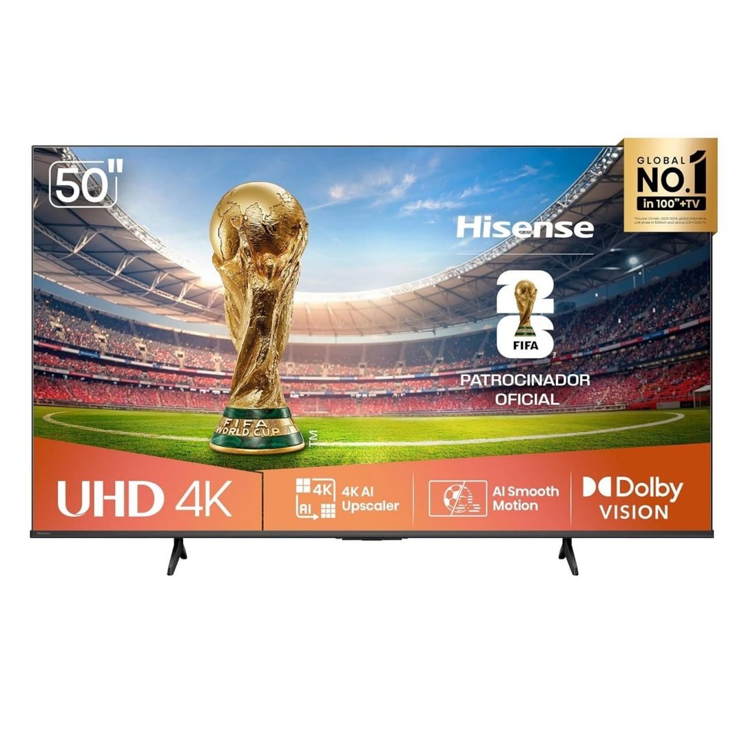Hisense Smart TV 4K 50" Polegadas 50A6NV com Dolby Vision, HDR10, HLG, Dolby Gaming, Film Maker, DTS Virtual X, Compatibilidade Alexa e Google Home