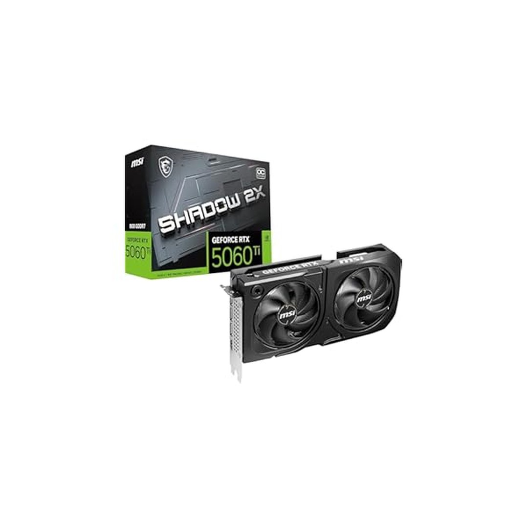 Placa de Video MSI Geforce RTX 5060 Ti Shadow 2X OC Plus, 8GB