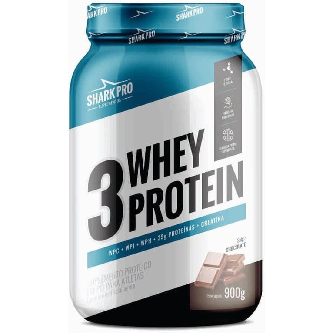 3W WHEY PROTEIN POTE 900g SABOR CHOCOLATE