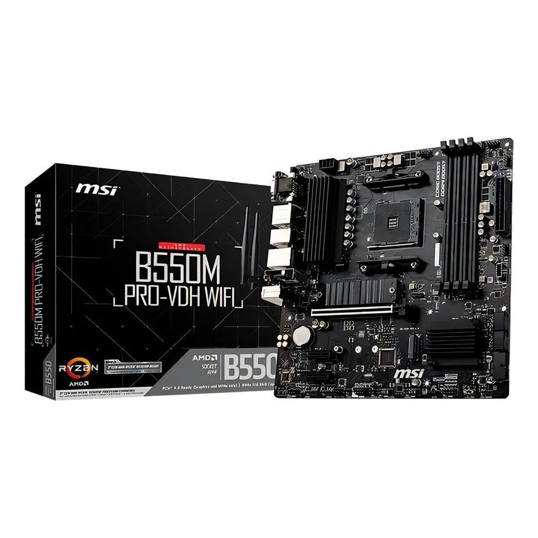 Placa Mae Msi B550m Pro-vdh Wifi Ddr4 Socket Am4 Cor Preto