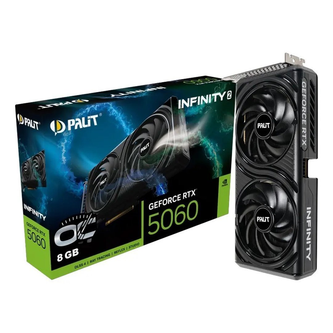 Placa De Vídeo Nvidia Geforce Palit Rtx5060 8GB Infinity2 Oc