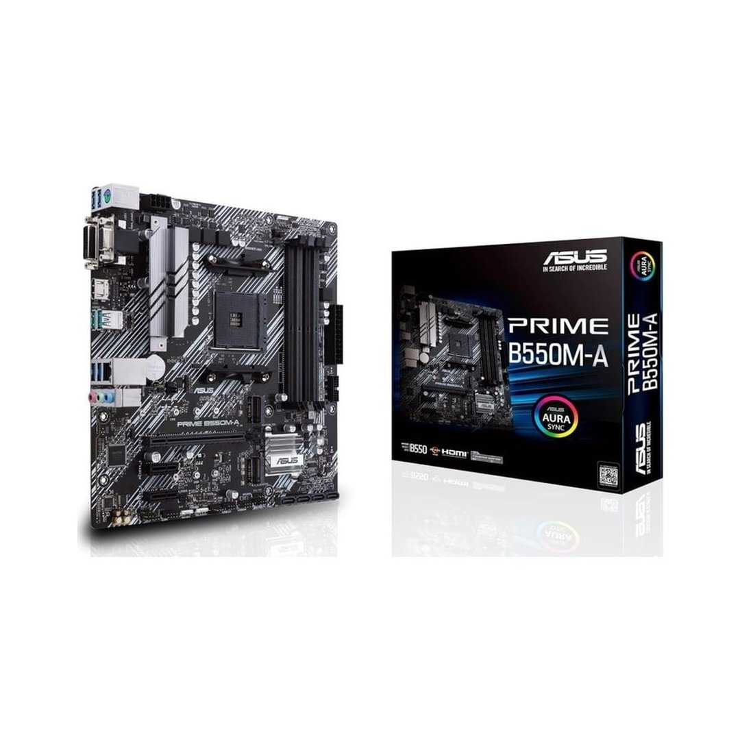 Placa Mae (AMD) Asus Prime B550M-a DDR4 AM4 Placa-Mãe AM4 Com Suporte DDR4