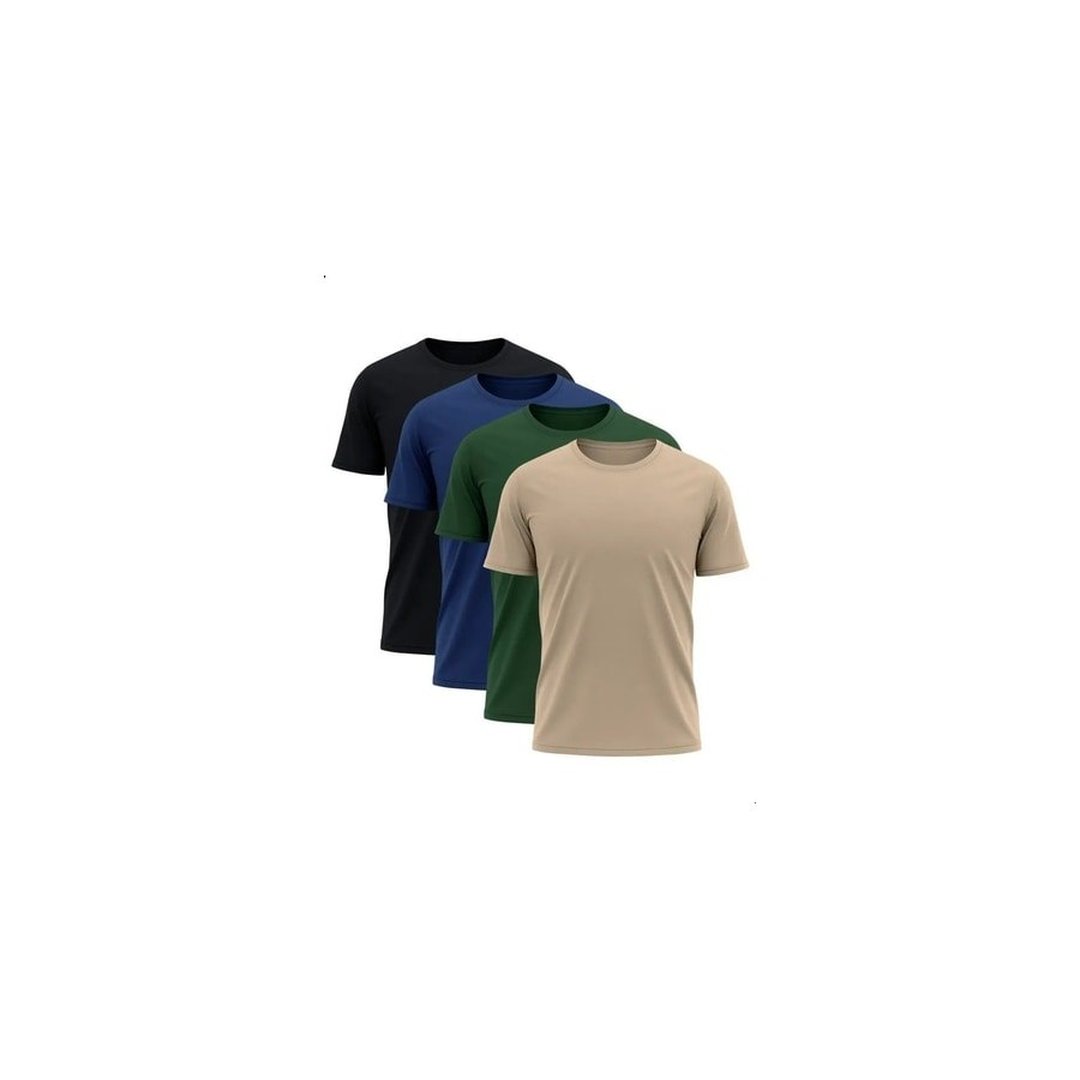 Kit 4 Camisetas Básicas Dry Tech Variado (tam. P ao GG)