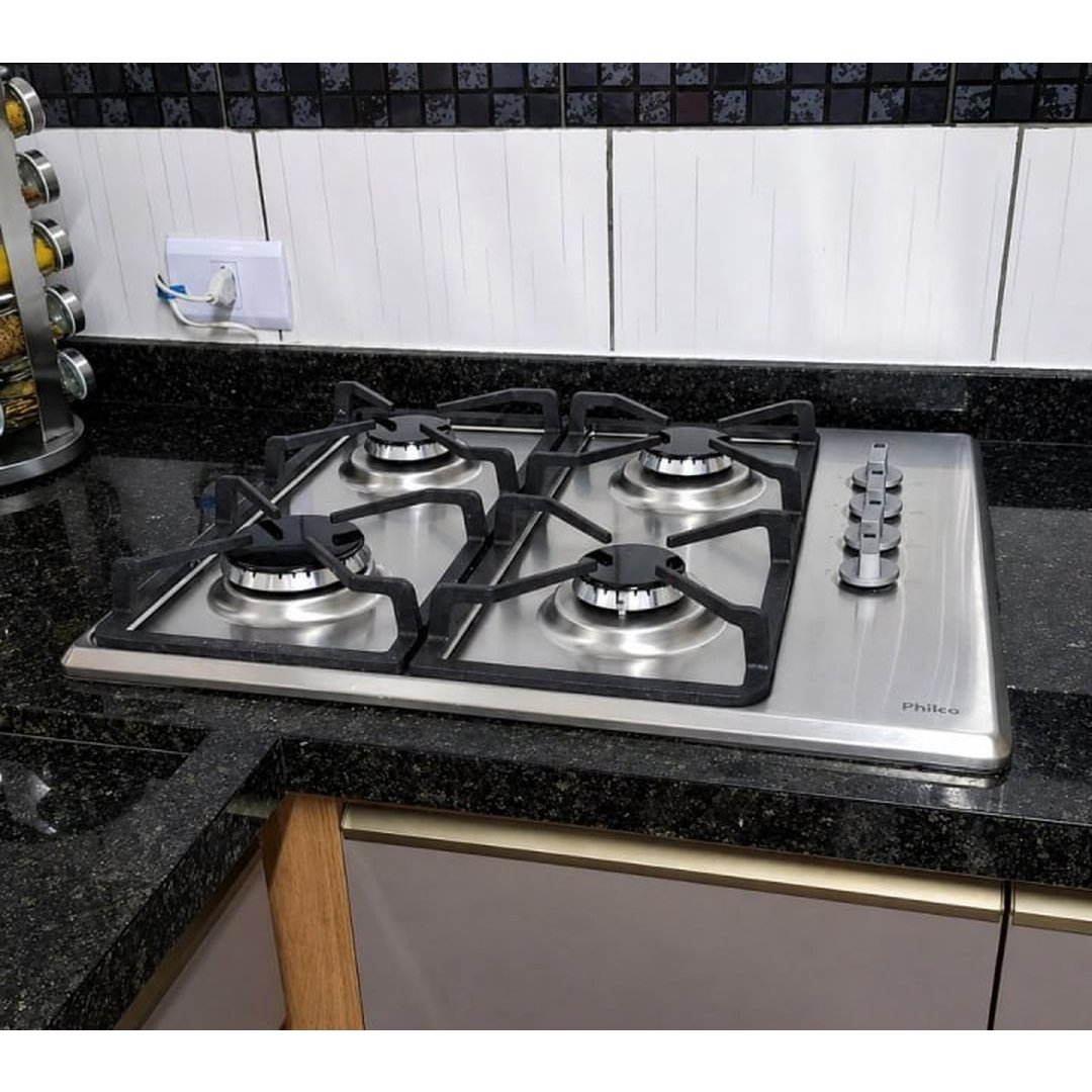Cooktop Pct04i 4 Bocas A Gás Automático Inox Philco