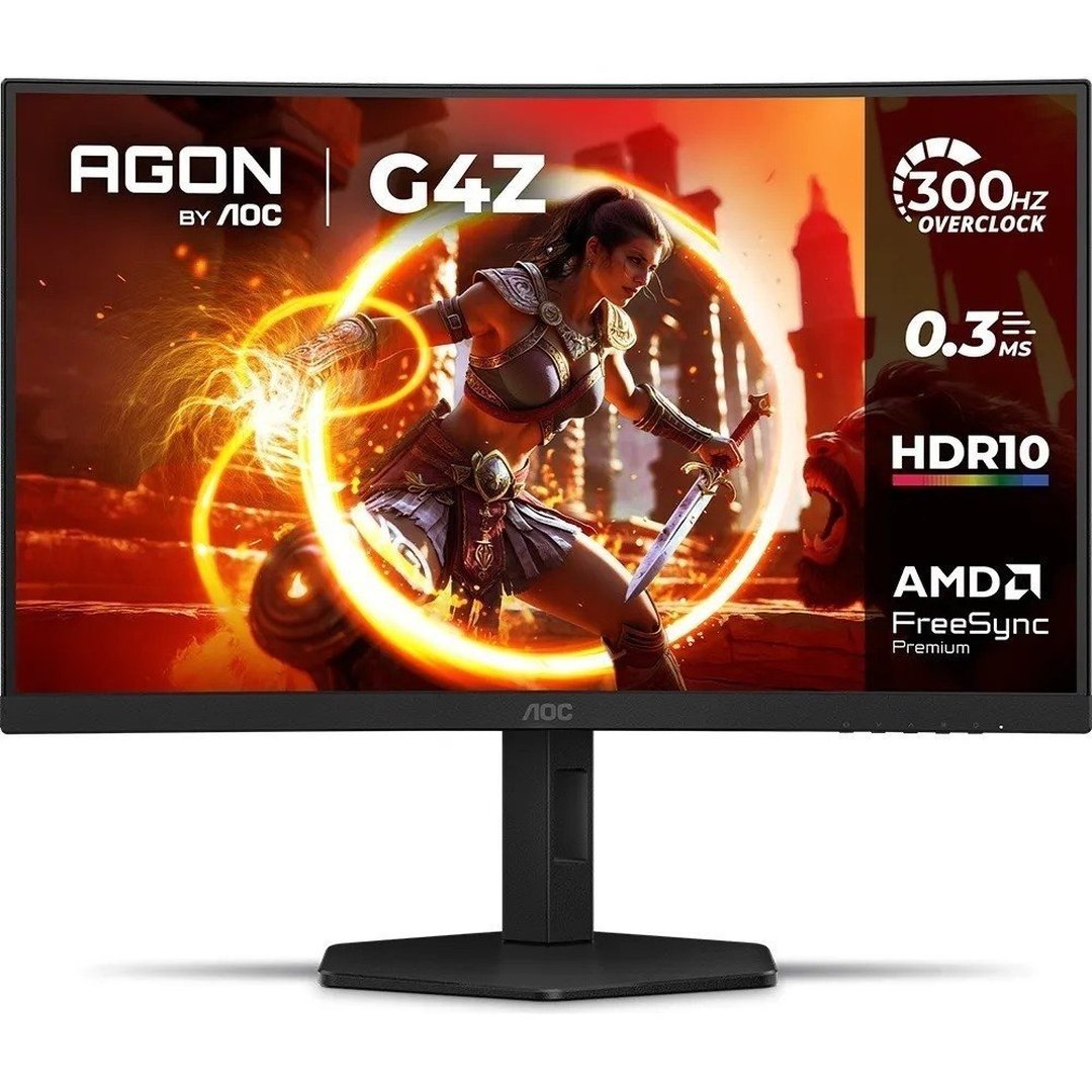 Monitor Gamer Curvo AOC Agon G4z 27" 300Hz 0,3ms HDR10 Base Ajustável C27G4Z/P Preto