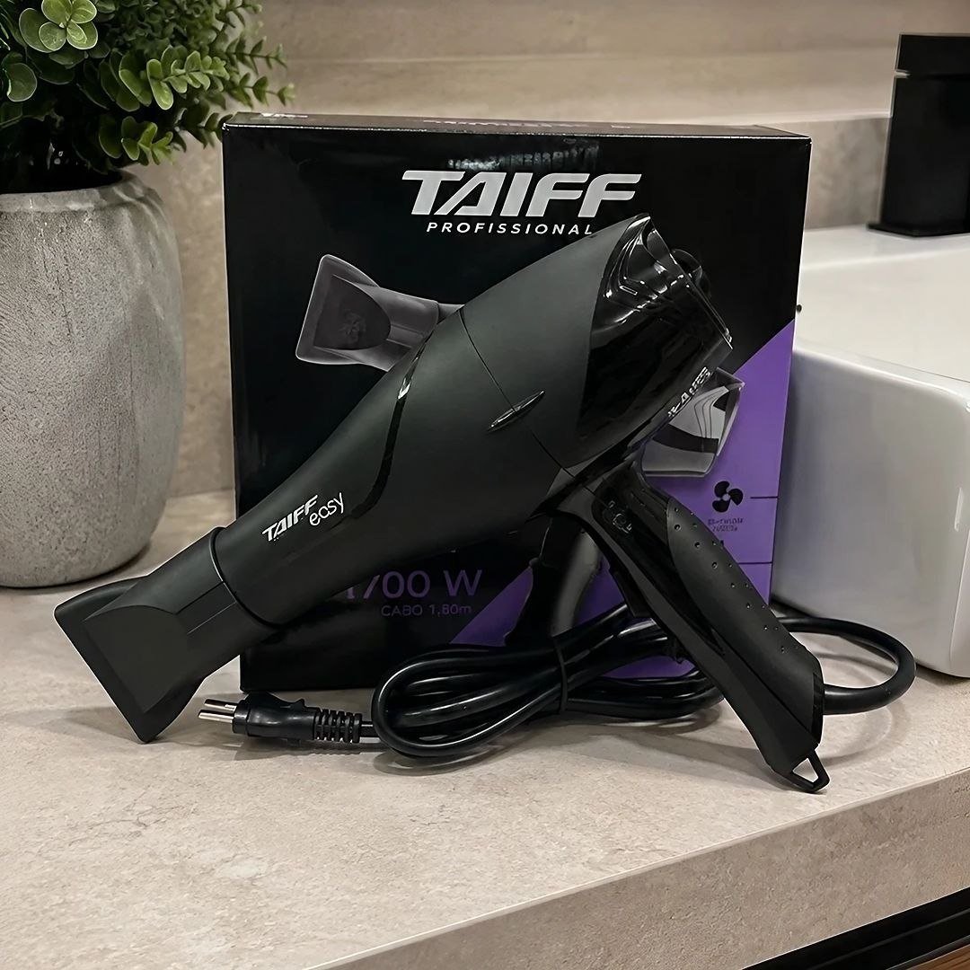 Secador De Cabelos Motor Ac Profissional Easy 1700w Taiff Preto 220V