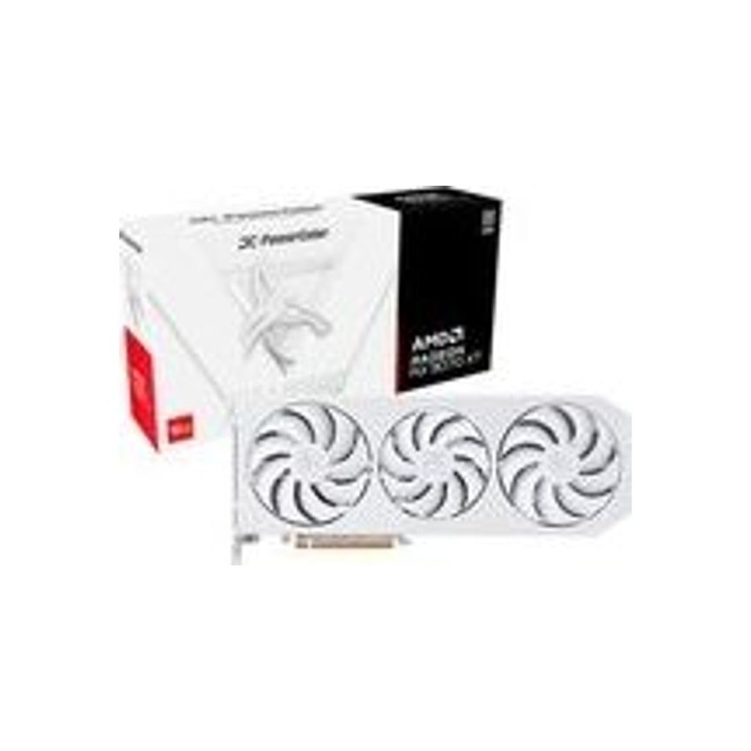 Placa de Vídeo PowerColor Hellhound Spectral White AMD Radeon RX 9070 XT 16GB GDDR6 RX9070XT 16G-L/OC/WHITE